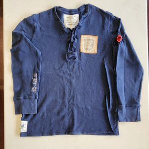 Johnson Motors Vintage Long sleeve slim fit henley